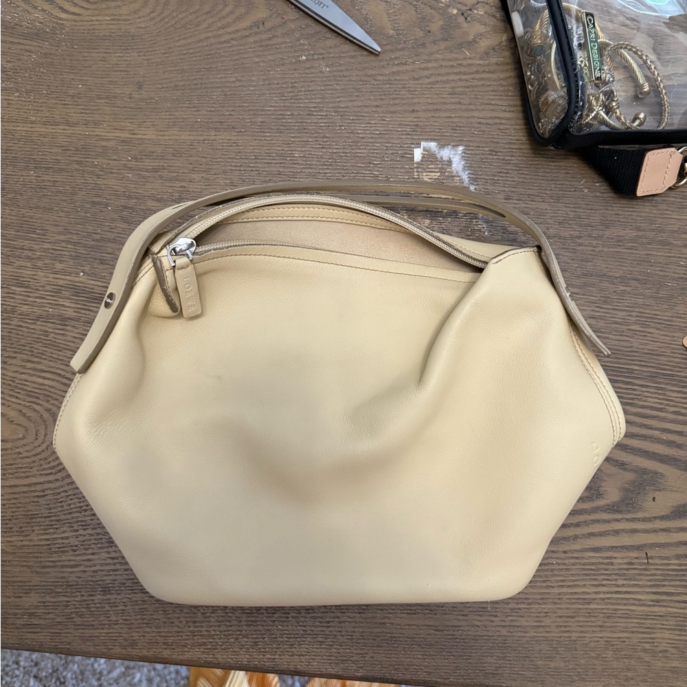 Loewe Cubi Cream Leather Bag